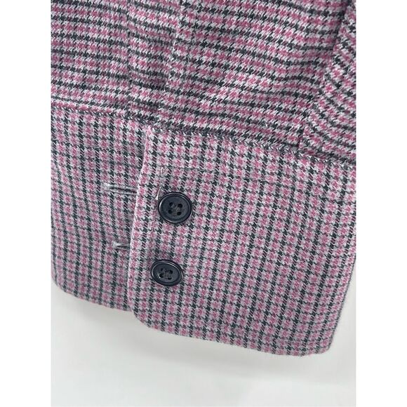 Hugo Boss Button Up Flannel Shirt Men Size Medium‎ Purple Gray Plaid Check - Picture 8 of 10